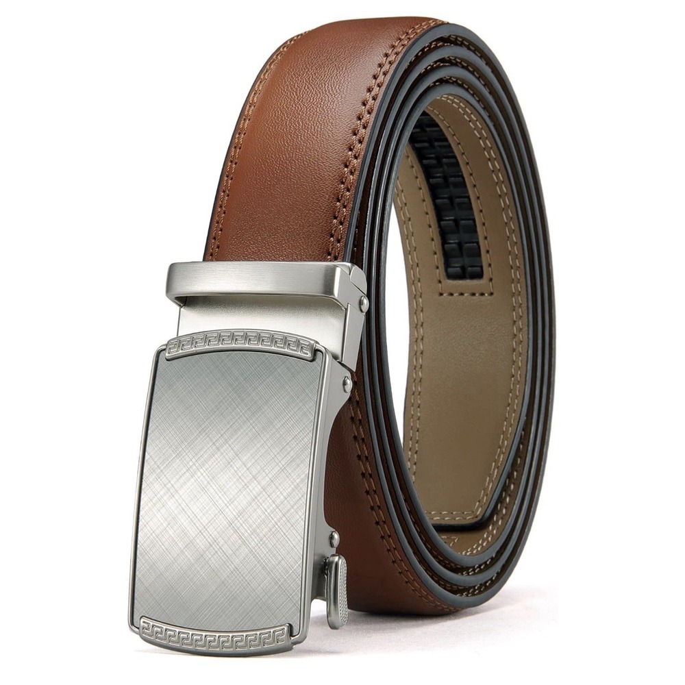 CHAOREN Mens Dress Belt  Micro Adjustable Belts Fits 32" to 38" Waist Adjustable